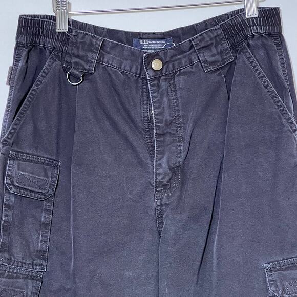 5.11 Tactical Mid Rise Regular Fit Cotton Canvas Cargo Pants Blue Mens Sz 30x34 - Picture 4 of 11